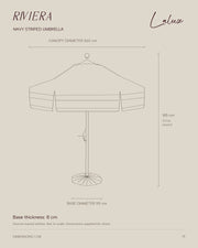 Riviera Navy Double-Stripe Umbrella