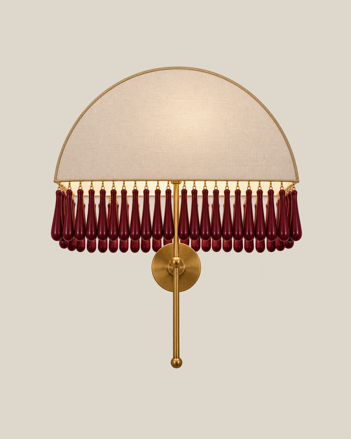 DROPLET Wall Sconce by LaLuz — Burgundy Front