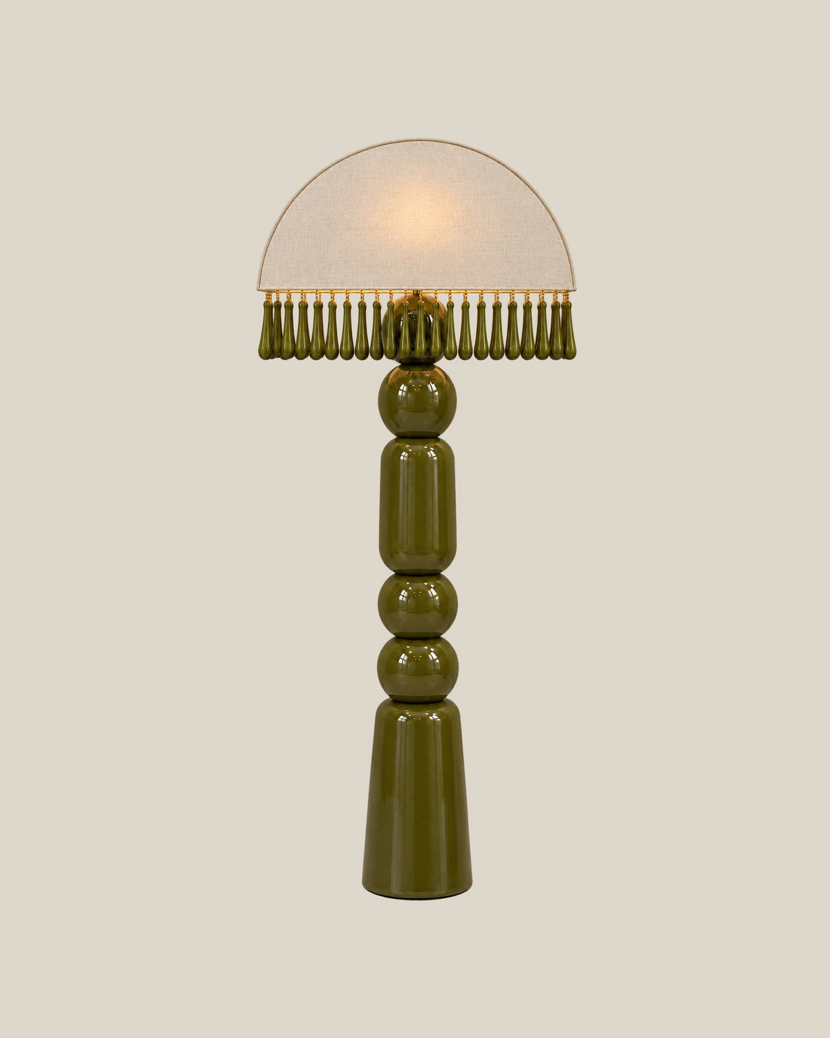 DROPLET Floor Lamp by LaLuz — Olive Green Front