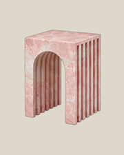 Pink Marble Side Table — supplied product view 1 on Bone