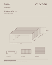 STRATA Coffee Dimensions | Verified overall dimensions | CARVINGS
