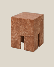 The Line Side Table in Red Alicante marble — supplied view 5 on Bone