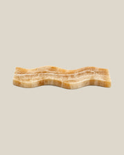 ATOMS Sezy Tray — Honey Gold, low profile on BONE background