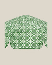 Azure Mosaic Umbrella — Emerald Green Fabric Detail