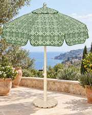 Azure Mosaic Umbrella — Emerald Green Lifestyle