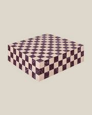 CHECKERED Coffee Bone 04 | CARVINGS | Bone #DED8CC
