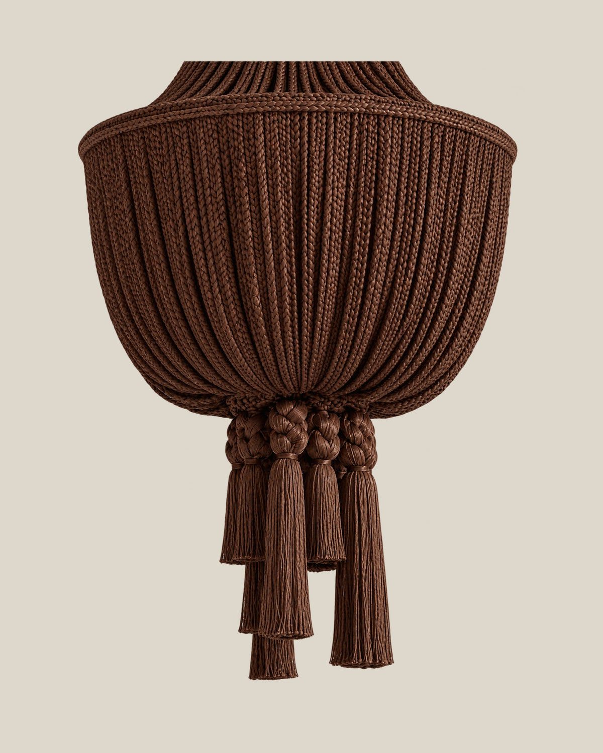 LA LUZ BRAIDELLE Pendant — Chocolate Brown Braid Detail