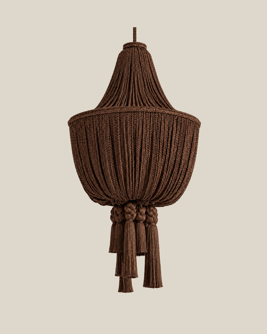 LA LUZ BRAIDELLE Pendant — Chocolate Brown Front