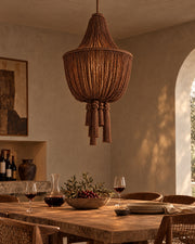 LA LUZ BRAIDELLE Pendant — Chocolate Brown Lifestyle