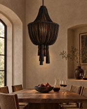 LA LUZ BRAIDELLE Pendant — Classic Black Lifestyle