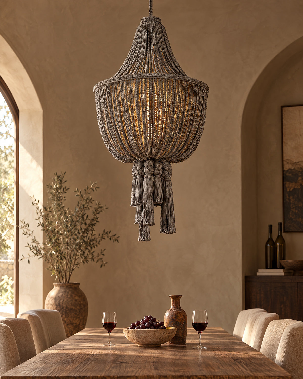 LA LUZ BRAIDELLE Pendant — Grey Lifestyle