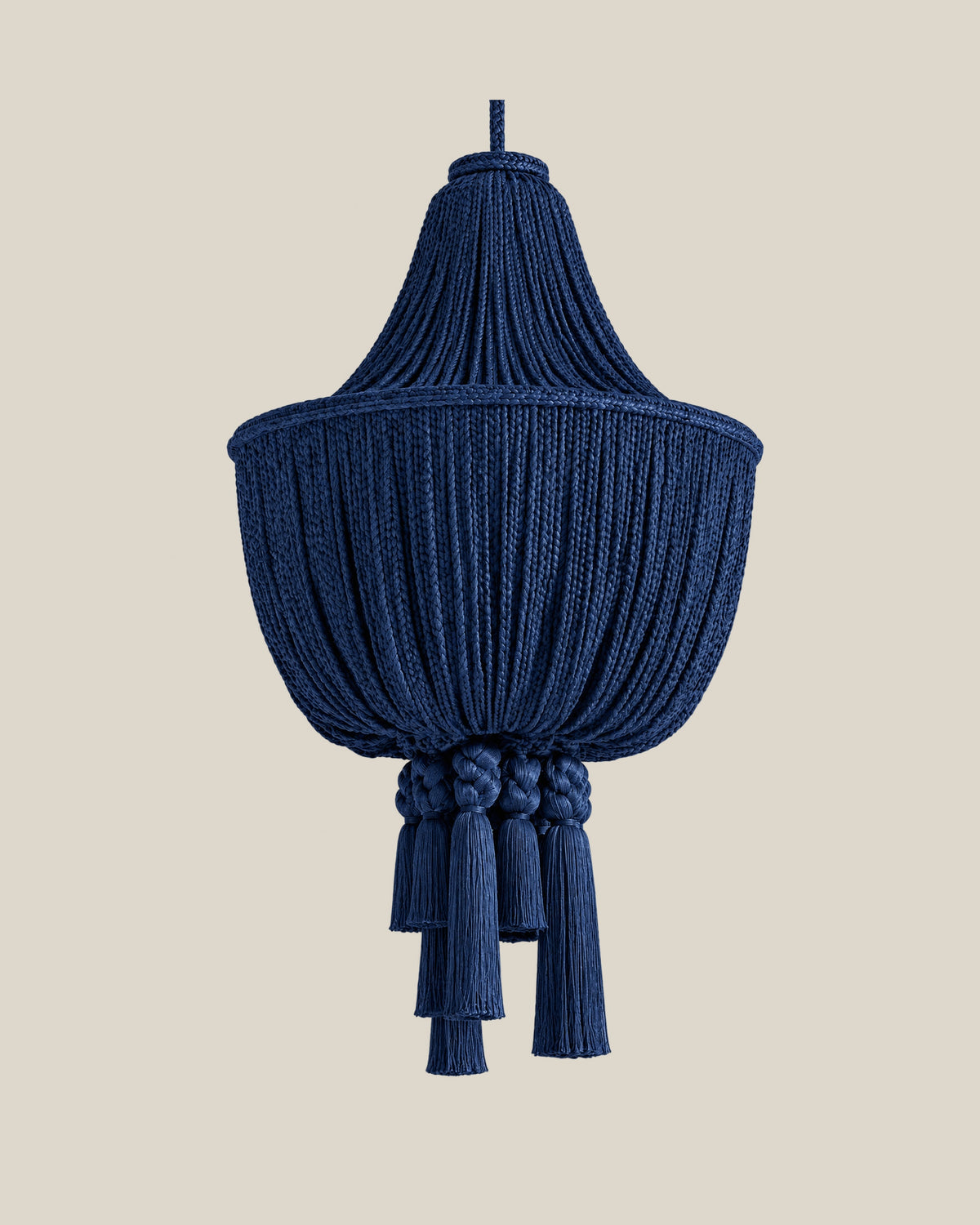 LA LUZ BRAIDELLE Pendant — Navy Blue Front