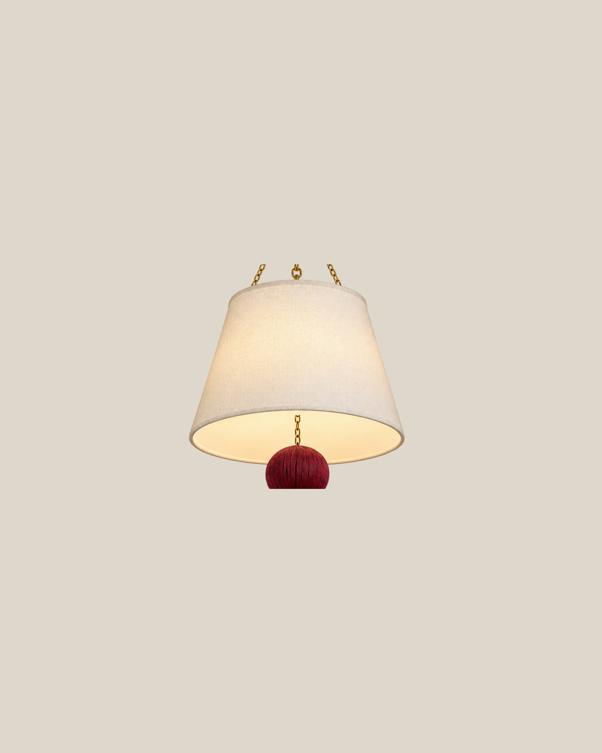 LA LUZ ÉTOILE Tassel Pendant — Burgundy Diffuser Detail