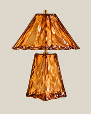 LA LUZ GLACÉ Table Lamp — Deep Amber Front
