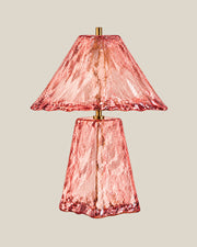 LA LUZ GLACÉ Table Lamp — Rose Pink Front