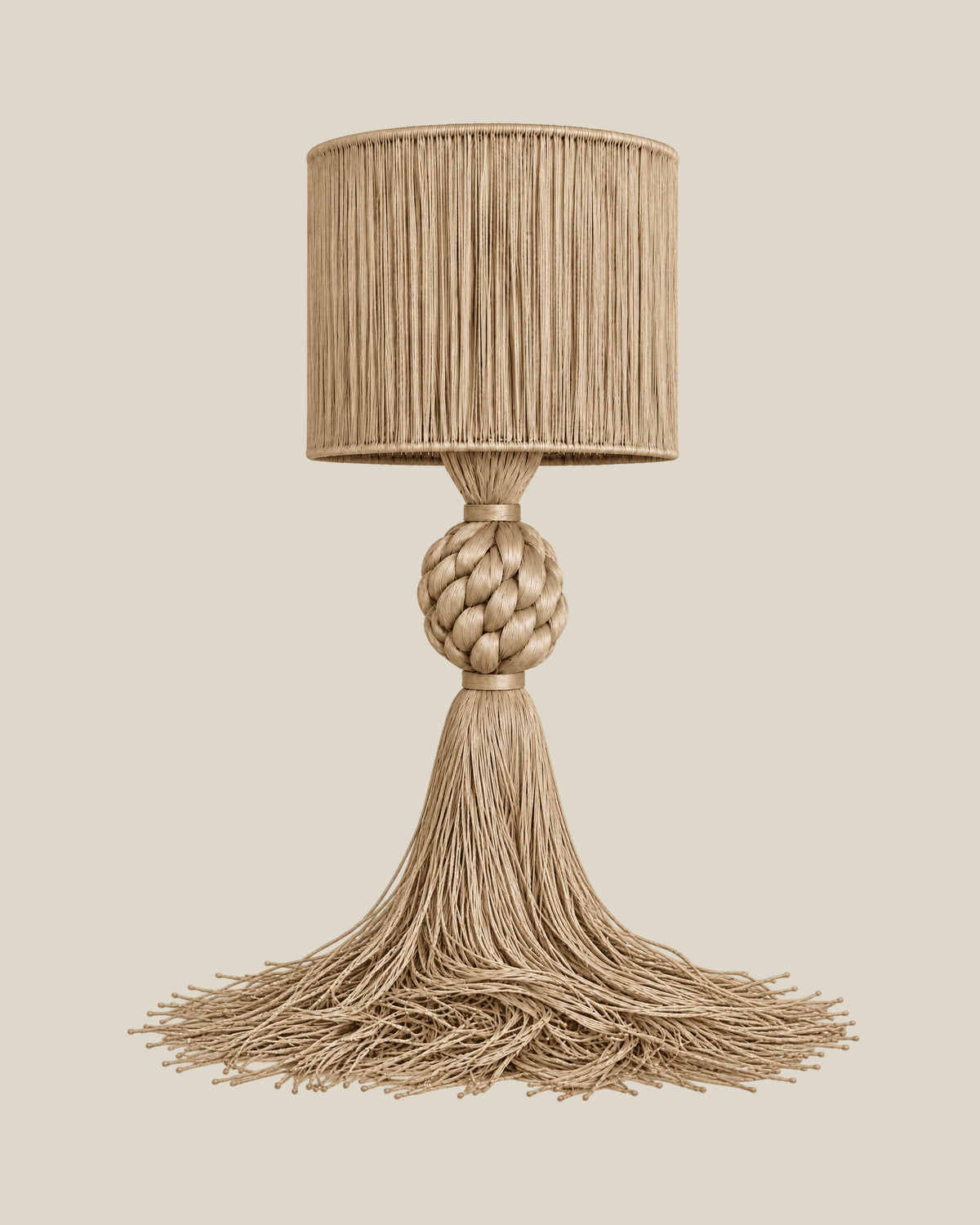 LA LUZ MUSE Table Lamp — Beige Front
