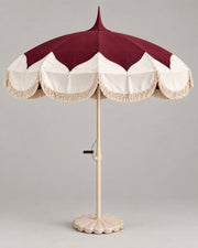 Pointed Scallop Umbrella — Burgundy Studio