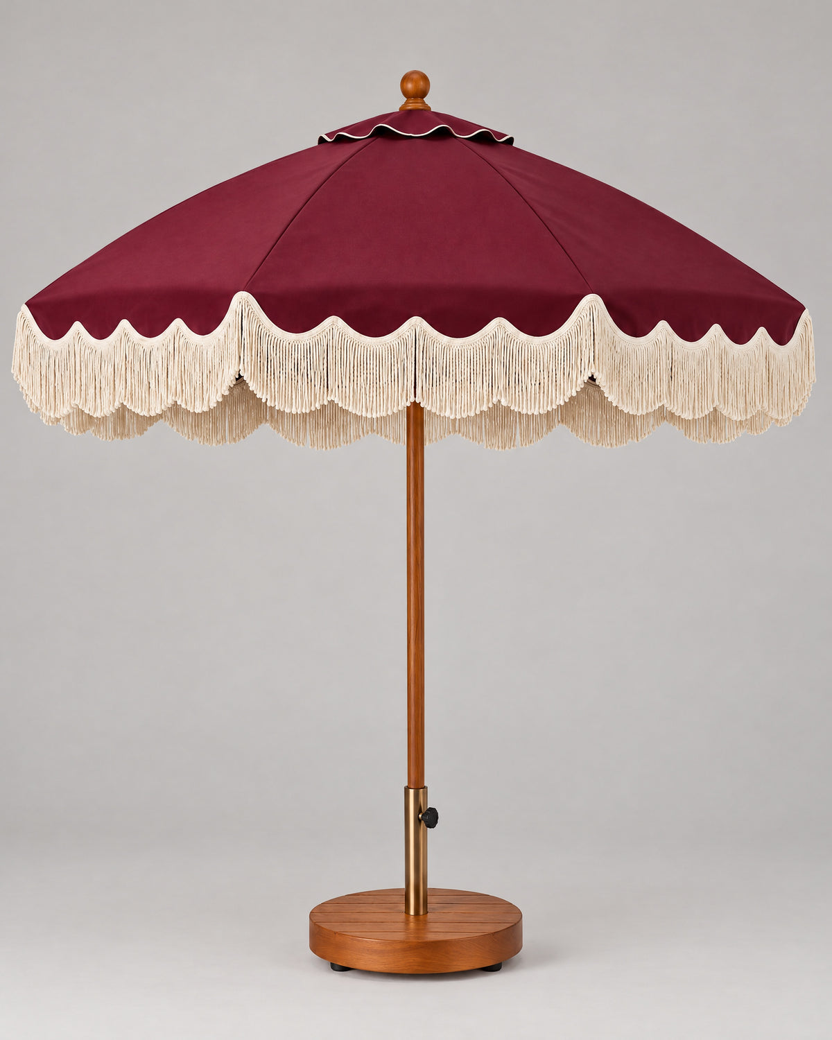 Ripple Edge Umbrella — Burgundy Studio