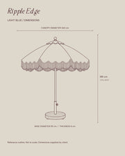 Ripple Edge Umbrella — Shared Dimensioned Outline
